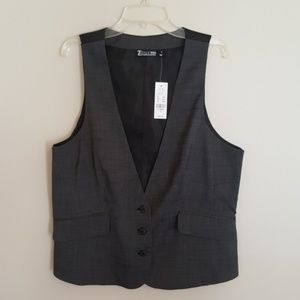 New York & Company 7th Avenue Charcoal Vest